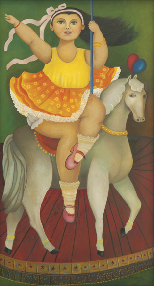 Muchacha en carrusel