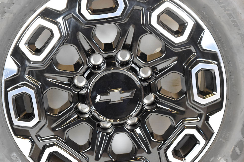 Thumbnail: 20" BLACK & MACHINED CHEVY SILVERADO 2500 3500 OEMWHEELS TIRES GMC SIERRA HD