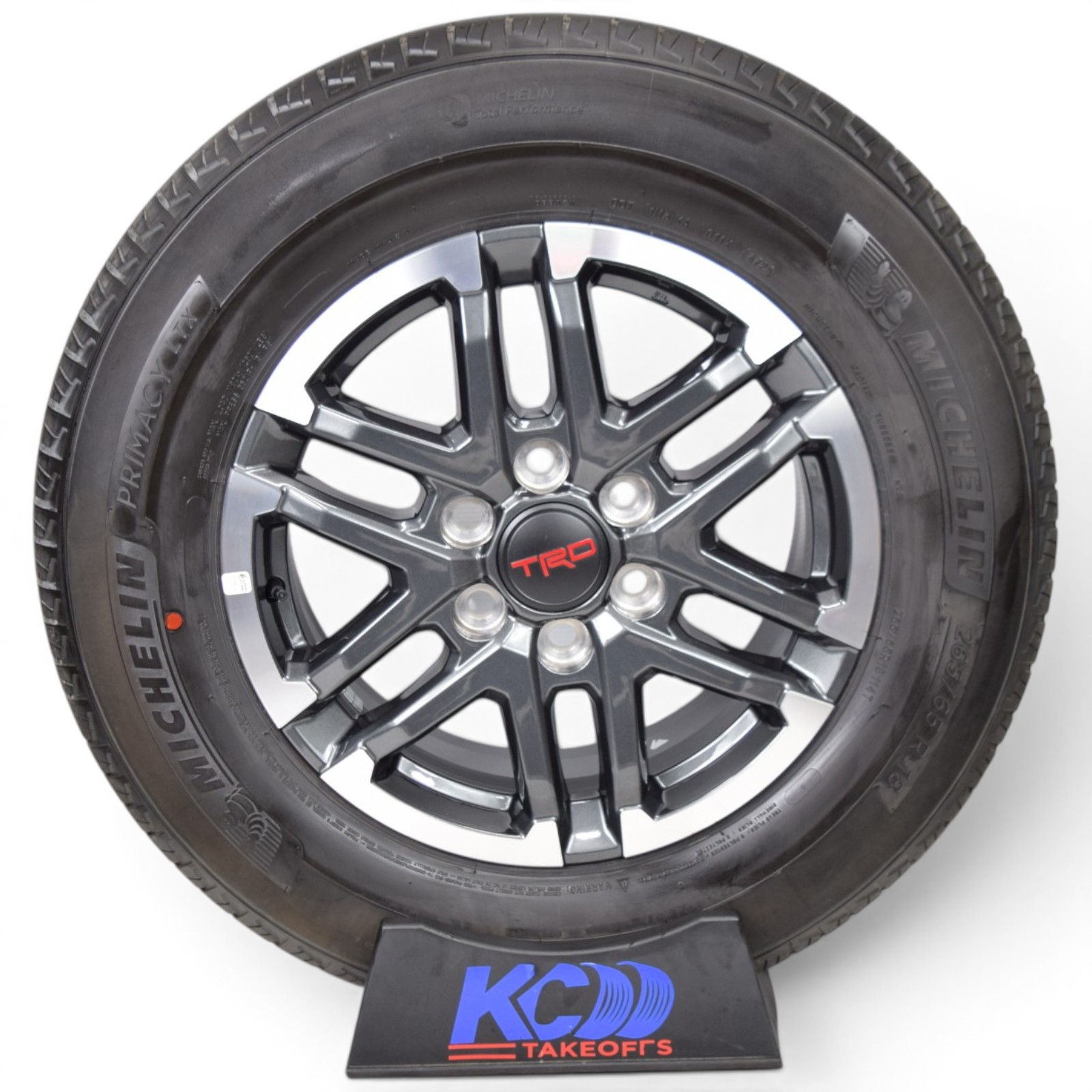 18" Toyota Tundra Sequoia 4Runner TRD OEM Gray Machin Wheels Rims Tires Michelin