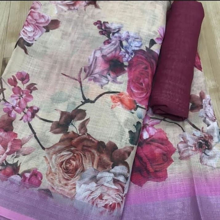 Thumbnail: Lilan Silk With Digital Printed Saree