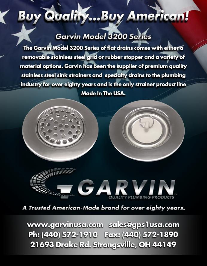 Thumbnail: Garvin Model 3270 Flat Drain (316 Stainless Steel)