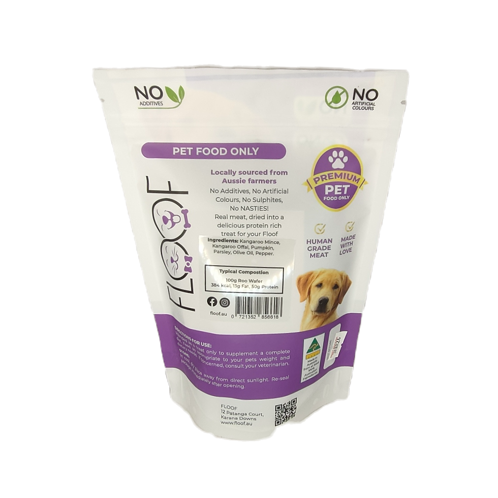 Roo Wafer 100g Back