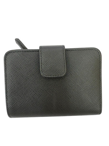 プラダ PRADA サフィアーノ 二つ折り コンパクト財布 黒