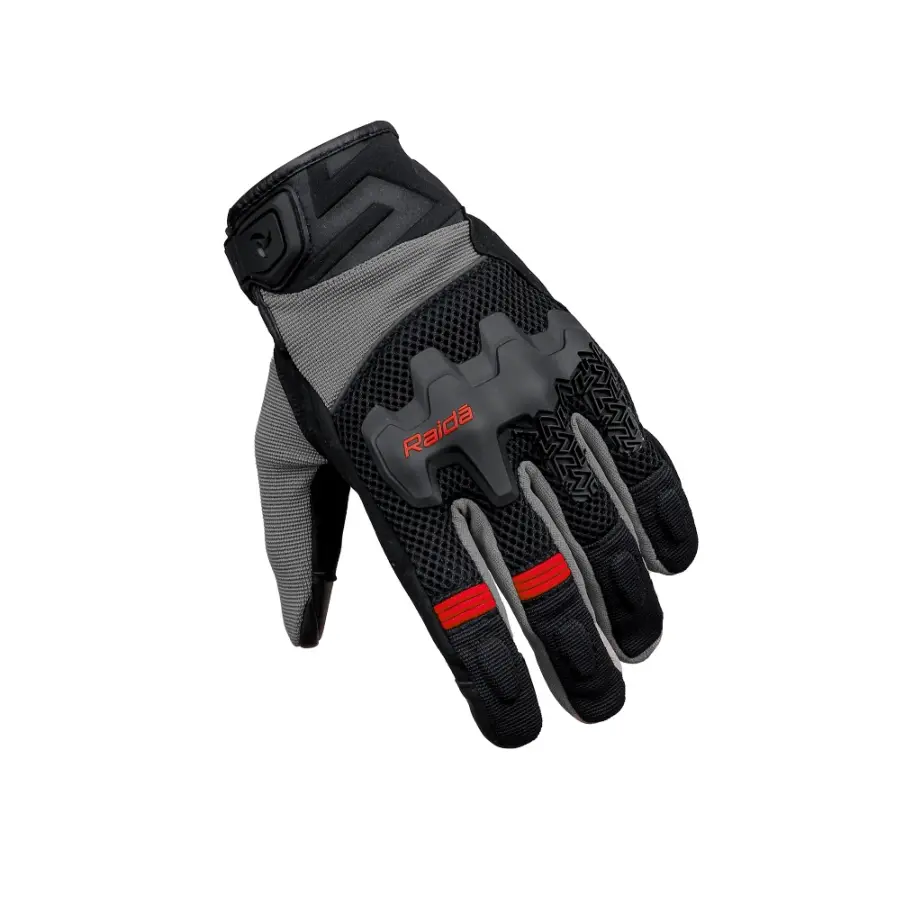 Raida Drift riding gloves red front view