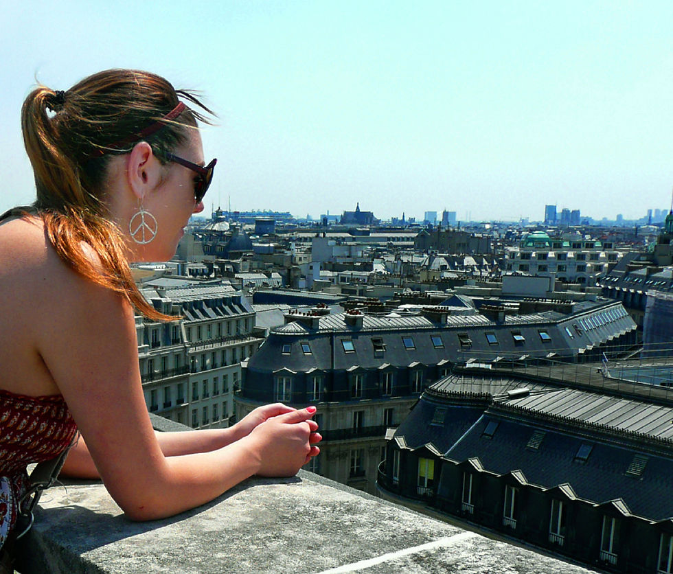 Lauren in Paris -roof top view
