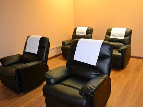 Relaxation chairs in the spa lounge