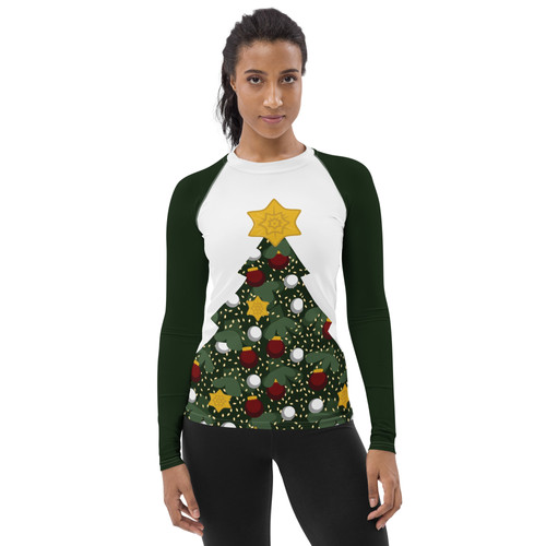 Women's Christmas Tree Rash Guard Brittany Edwards