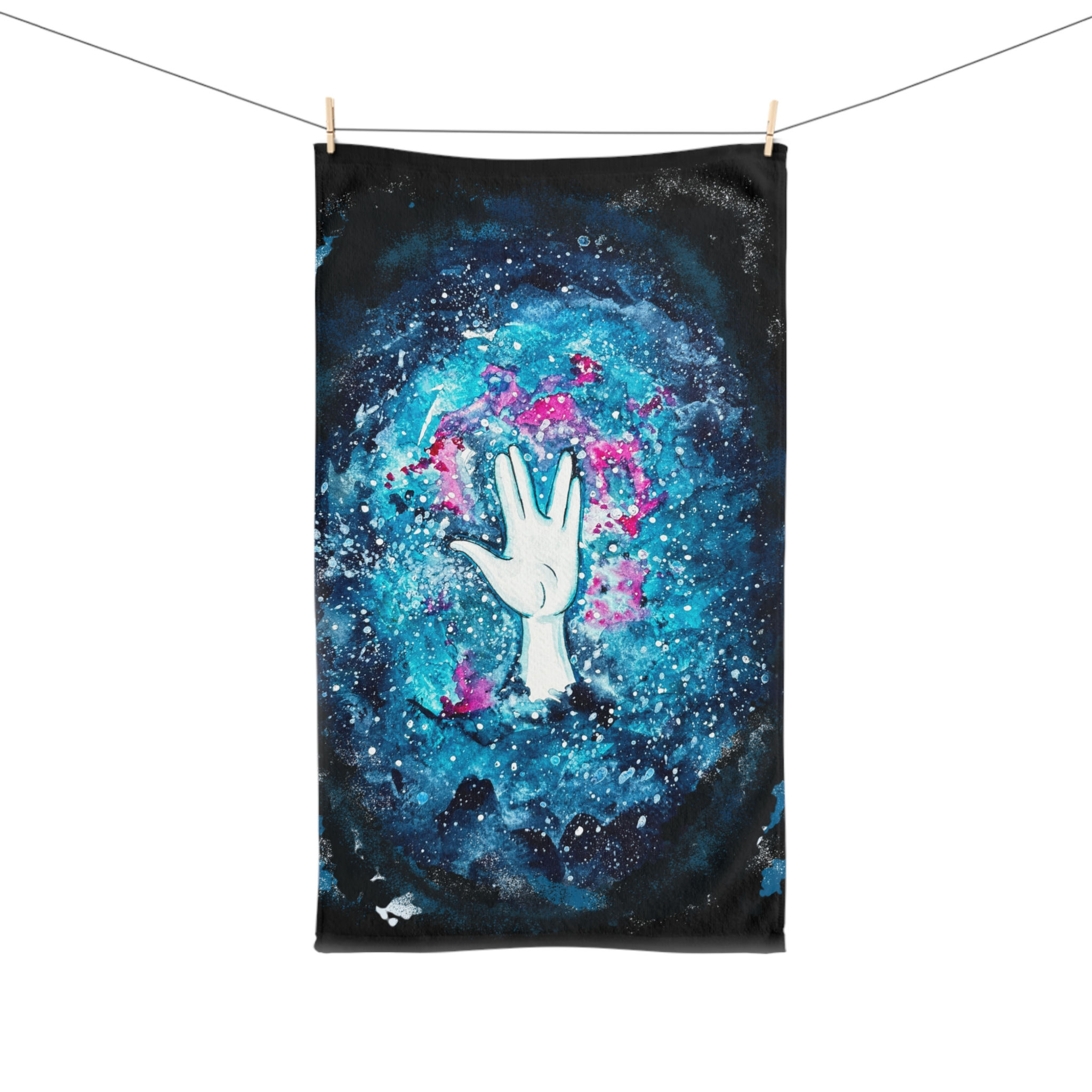 Live Long and Prosper Star Trek Hand Towel, Trekkie gifts, Star Trek fan art