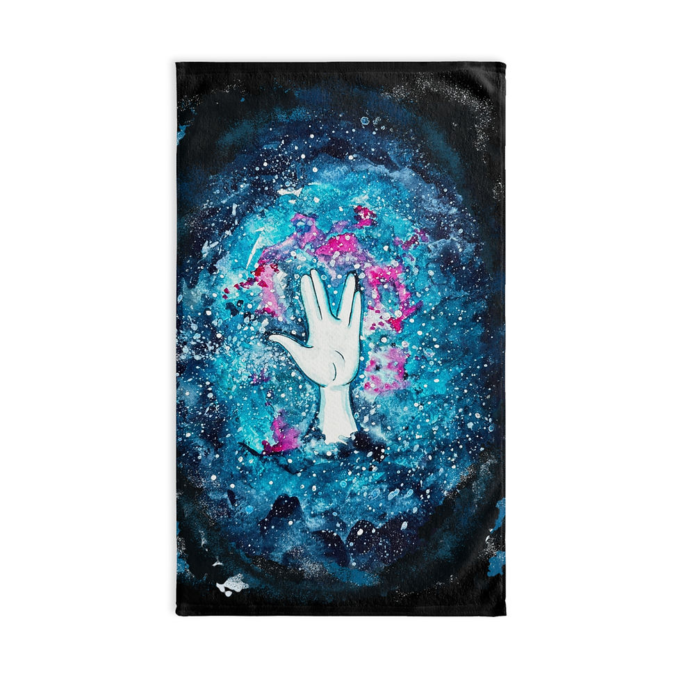 Thumbnail: Live Long and Prosper Star Trek Hand Towel, Trekkie gifts, Star Trek fan art