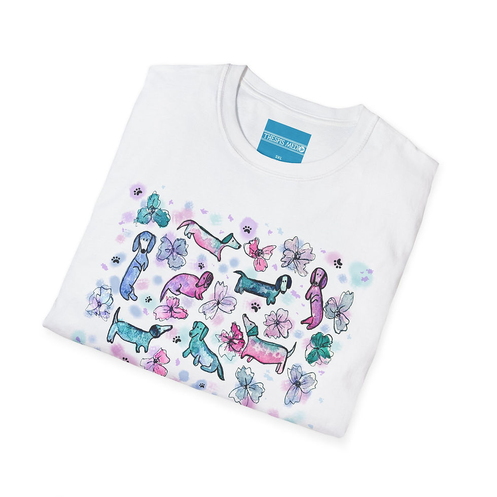 Thumbnail: Colorful Weenie Dog T-Shirt Funny Dachshund Art