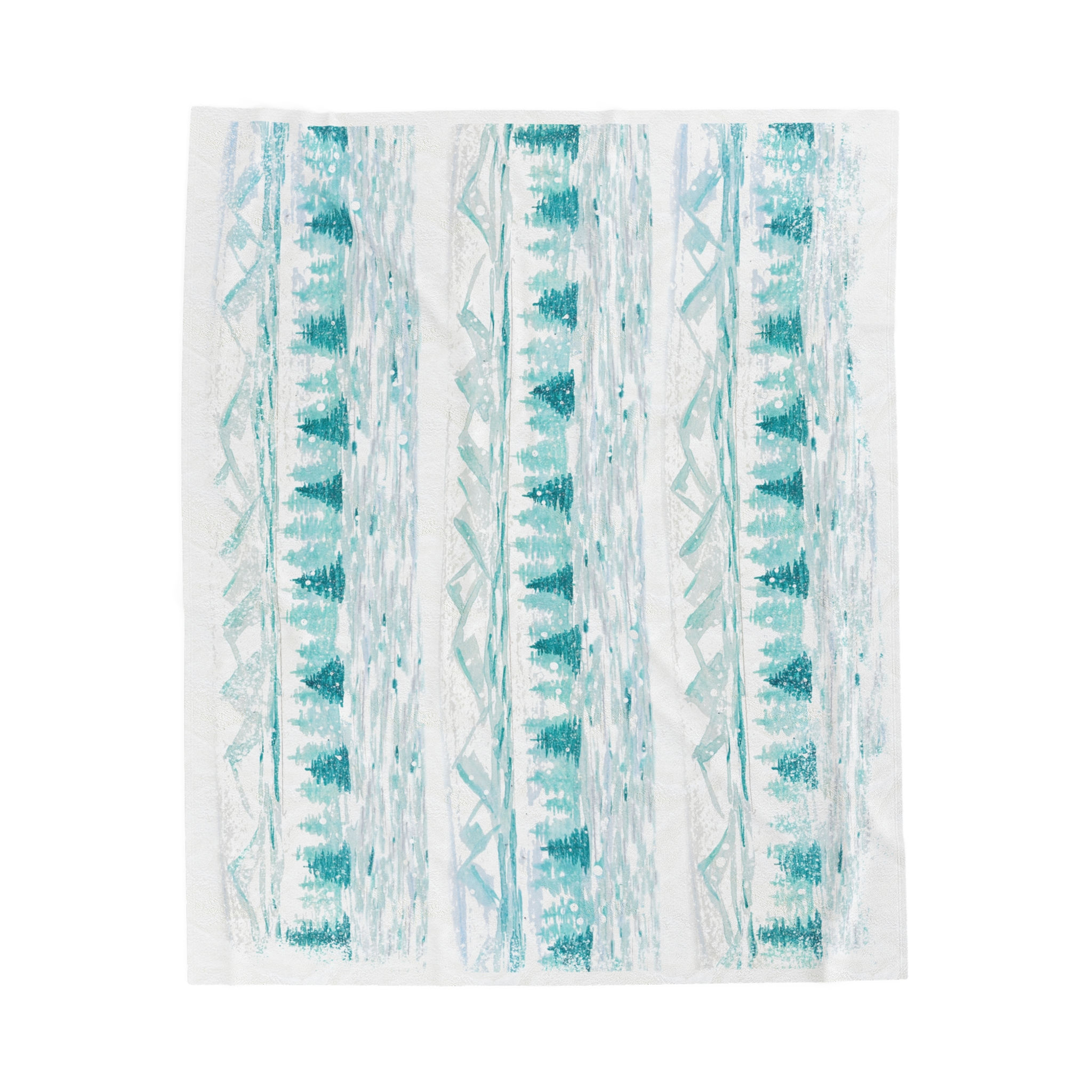 Velveteen Plush Blanket, Teal Christmas Cozy Blanket, Blue Holiday Throw Blanket