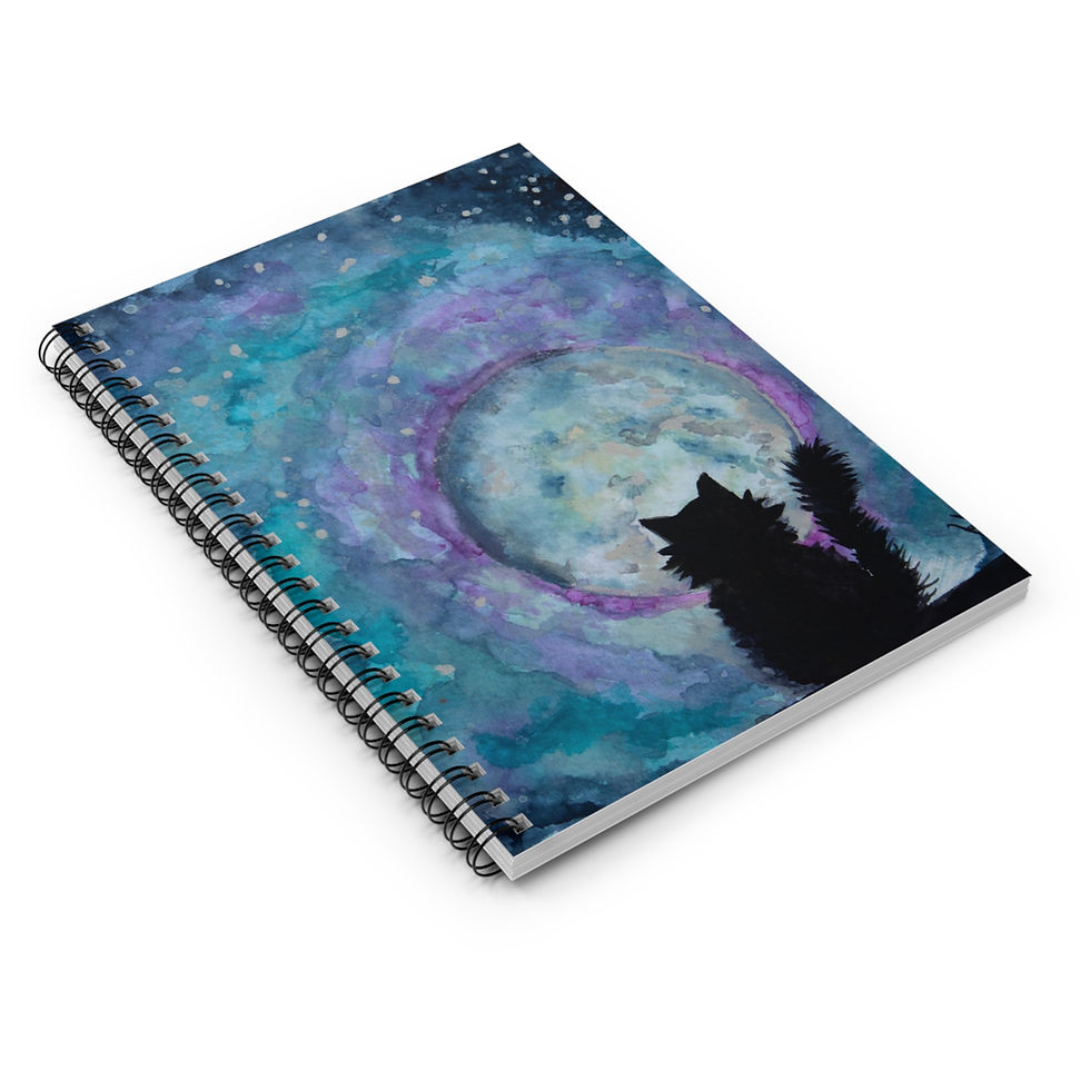 Thumbnail: Galaxy Cat - Spiral Notebook - Ruled Line