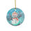 Thumbnail: Snowman Cat Ceramic Ornament, Christmas Cat Decor