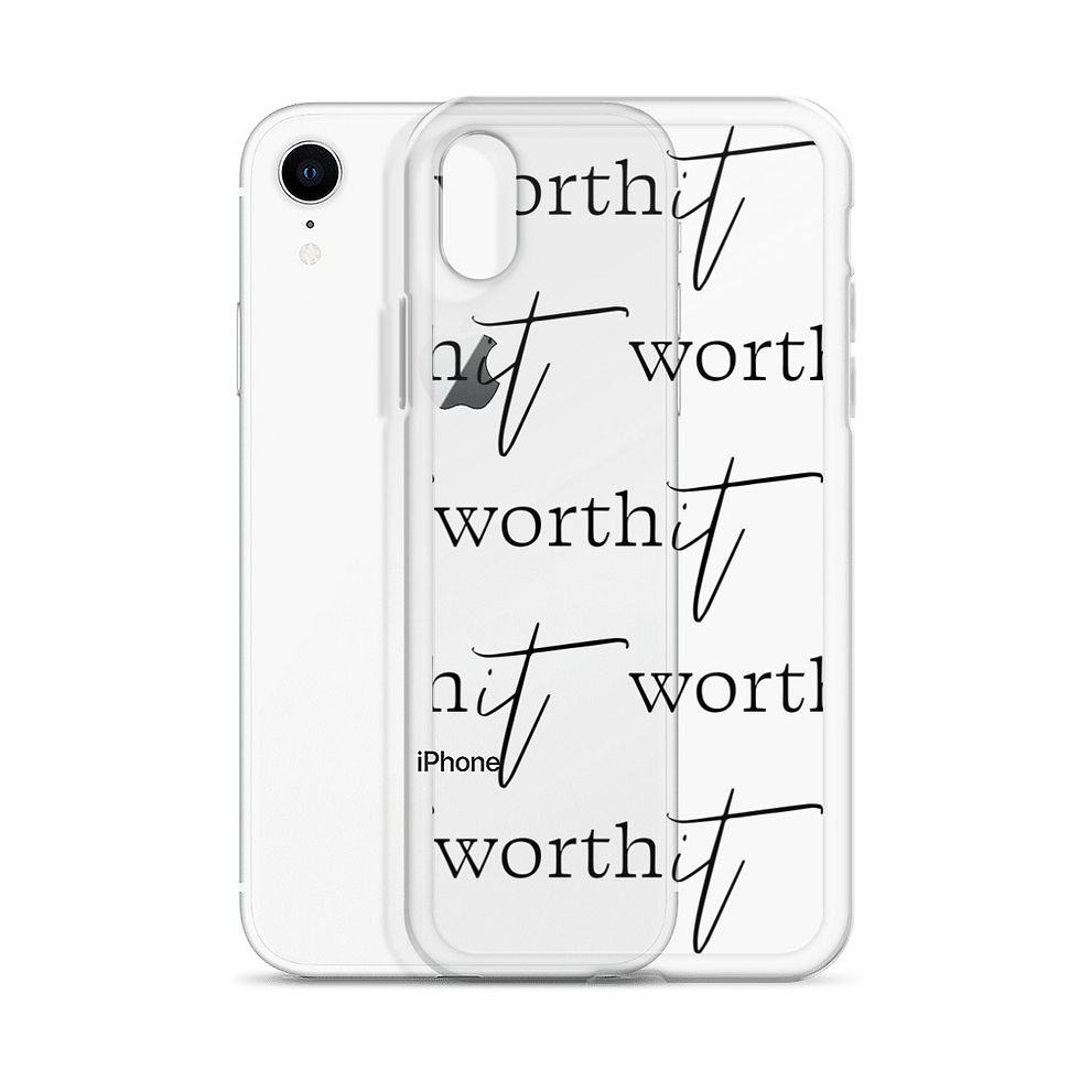 Thumbnail: Worth It iPhone Case in Black Lettering