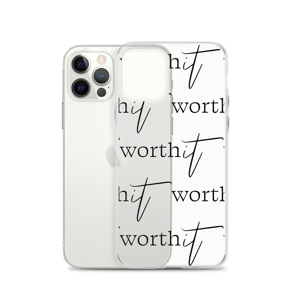 Thumbnail: Worth It iPhone Case in Black Lettering