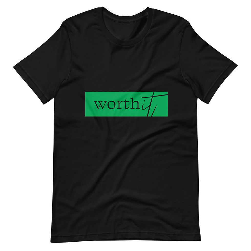 Thumbnail: Green Worth It Block Short-Sleeve Unisex T-Shirt