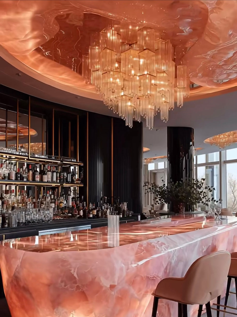 Thumbnail: PREMIUM Natural Crystal Stone ONYX Quartz Kitchen Bar Top Islands