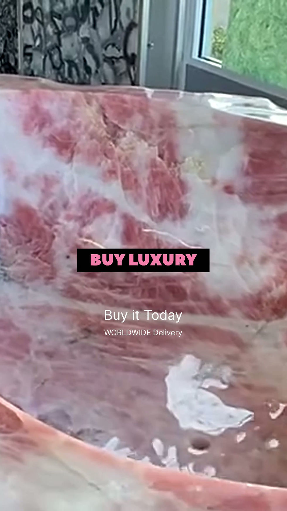Thumbnail: PREMIUM Natural Crystal Bathtube - Stone ONYX Quartz