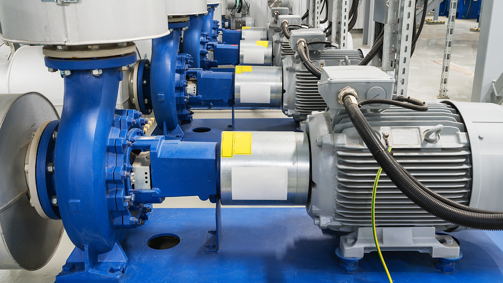 Industrial pumps and Compressors.