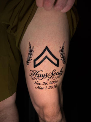 Script tattoo Hays Sealy Nov. 28, 2005 Mar. 1, 2026