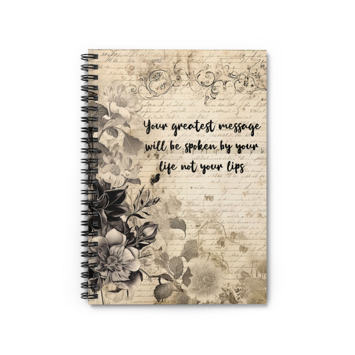 Motivational Quote, Spiral Notebook - 118 pages Ruled Line, 6"x8"