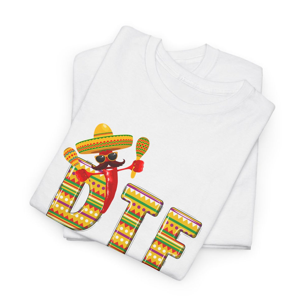 Thumbnail: "DTF, Down To Fiesta", 100% Cotton Crew Neck Tee, Cinco de Mayo