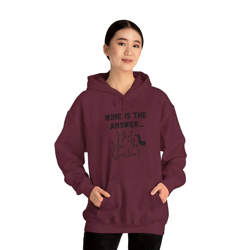Thumbnail: Unisex Hooded Sweatshirt Adult Humor Wine Gifts Camping Fun