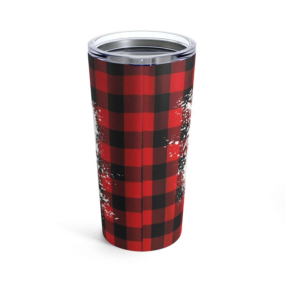 Thumbnail: Back View of Buffalo Plaid Tumbler