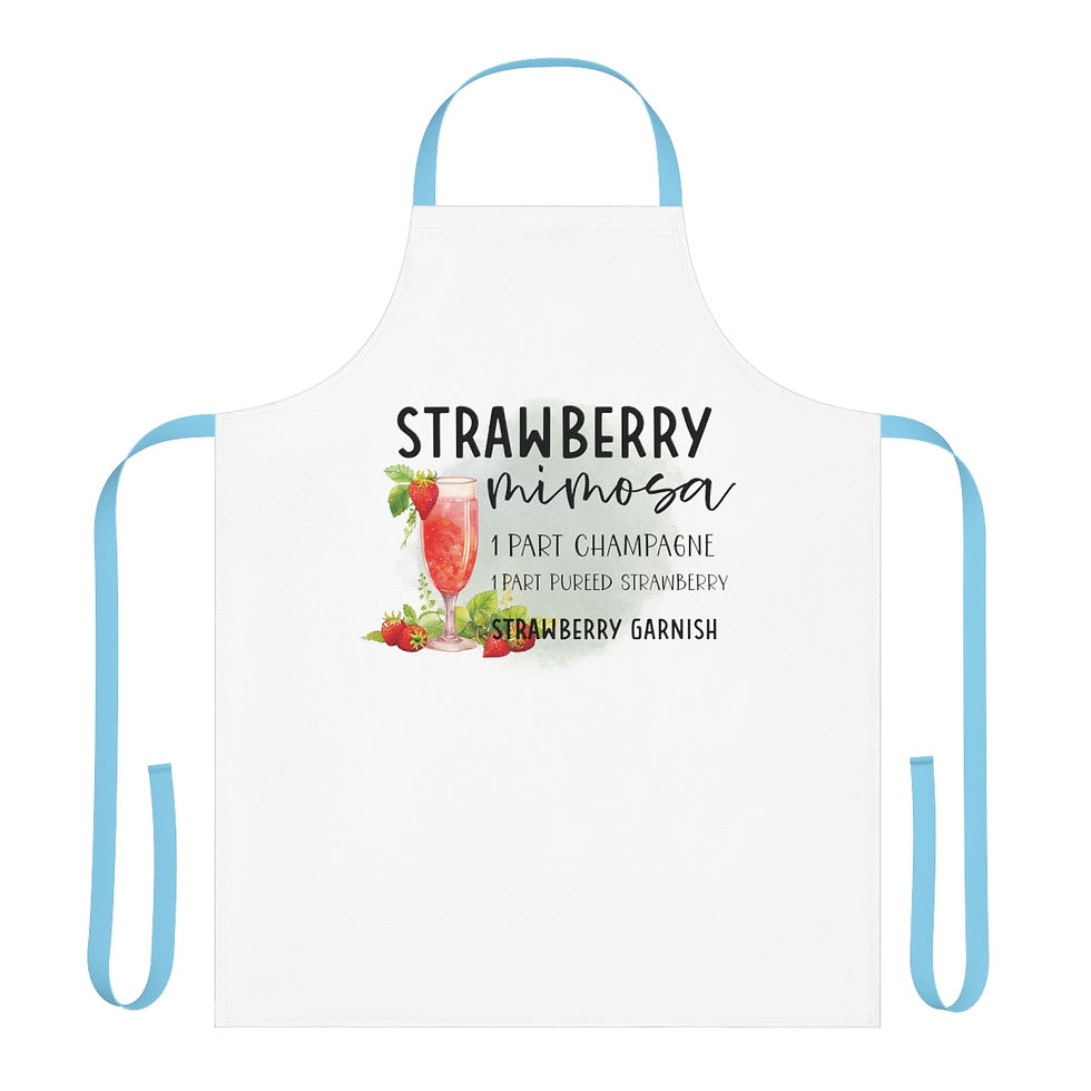 Thumbnail: Recipe of "Strawberry Mimosa" Apron, Great Gift, Mother's Day, Father's Day