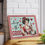 Thumbnail: Glass Cutting Board, Vintage Pin-Up Drinking Wine,Red & White Checks,Funny Quote