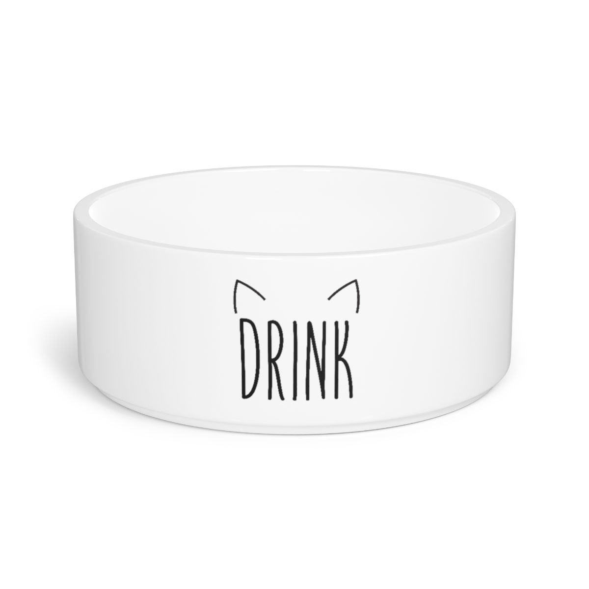 Drink White Ceramic Pet Bowl