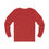 Thumbnail: Red Long Sleeve T-Shirt Back View