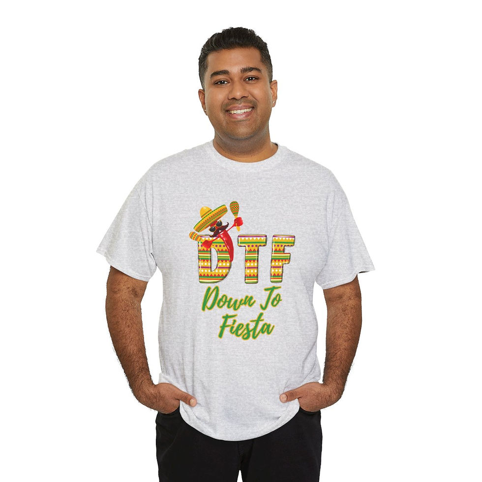 Thumbnail: "DTF, Down To Fiesta", 100% Cotton Crew Neck Tee, Cinco de Mayo