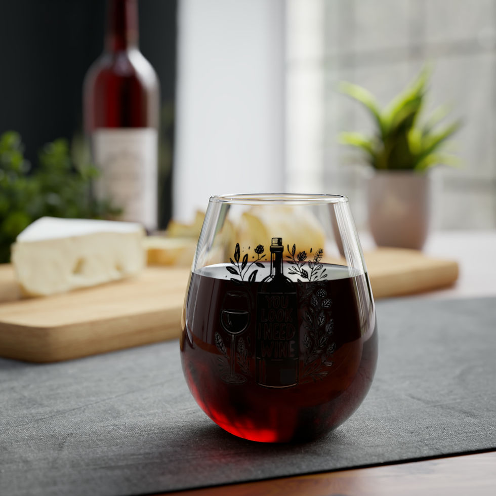 Thumbnail: Stemless Wine Glass Tumbler Funny Sayings 11.75oz. You Look Like I Need Wine