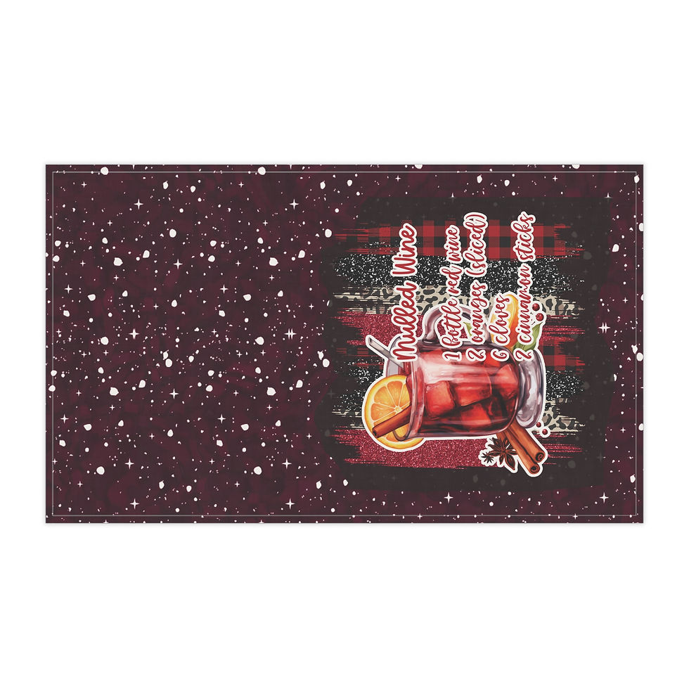 Thumbnail: Christmas Tea Towels (cotton, poly), "Mulled Wine" Recipe