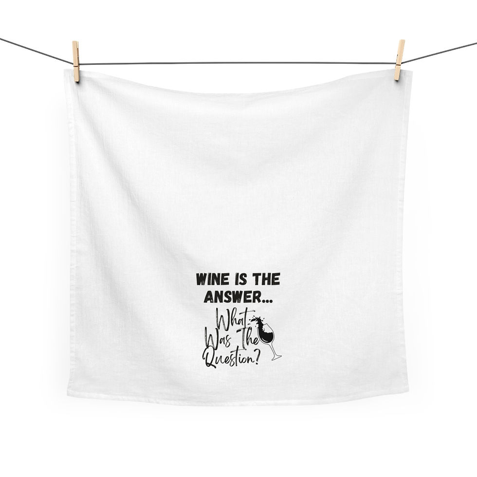 Thumbnail: Tea Towel Adult Humor Wine Funny Gift Housewarming Kitchen