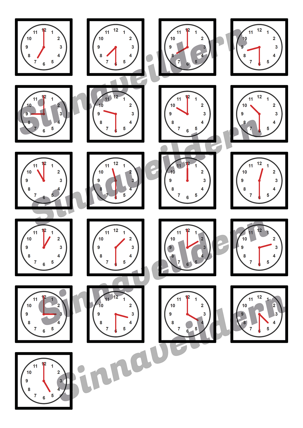 Tilbehør Dagstavle | Klokkesymboler