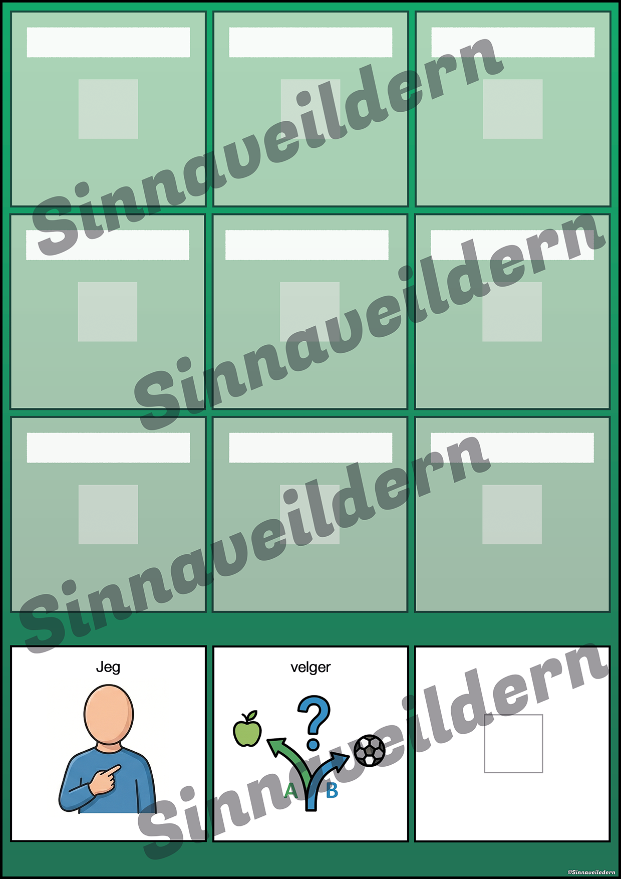 Velgetavle (9) | Grønn