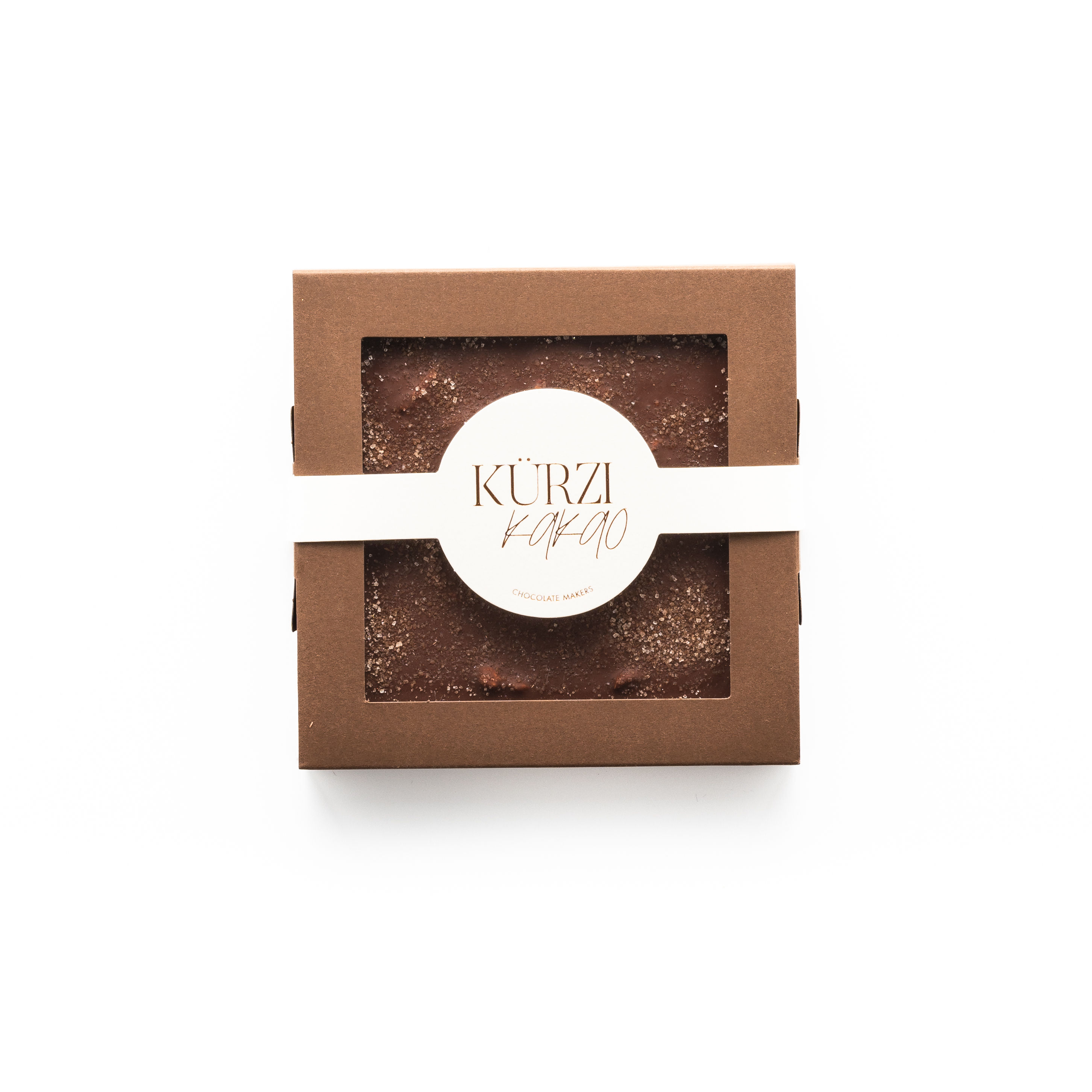 Creamy cashew chocolate with pecans and cinnamon sugar