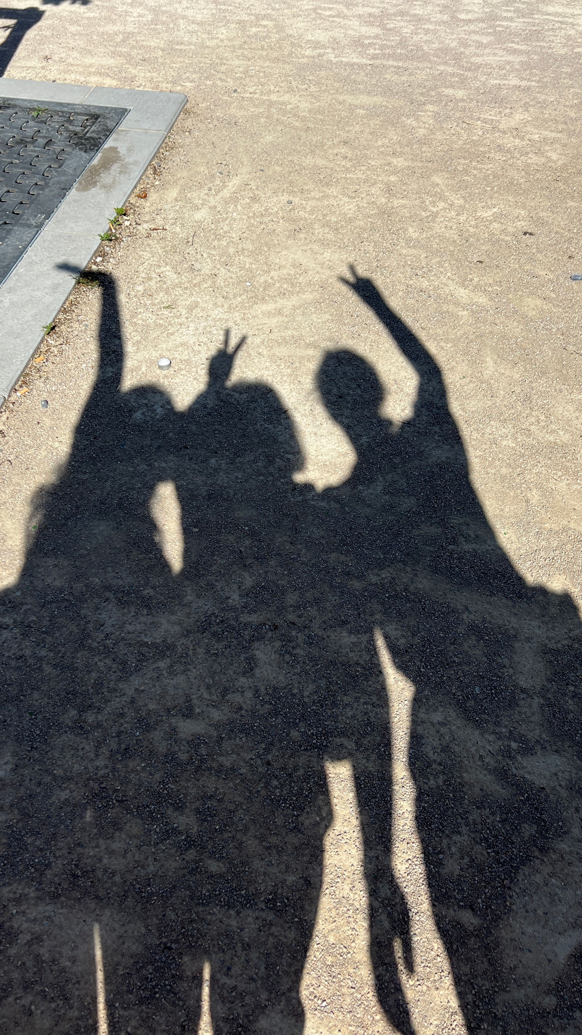 three girls in silhouette in lyon