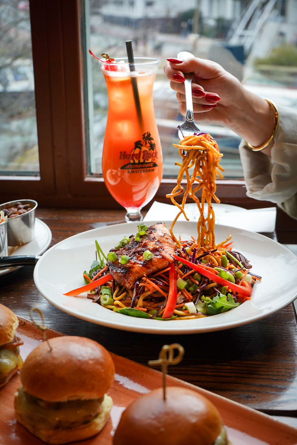 Hard Rock Cafe food in Amsterdam 