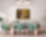 Cheetah in framed print above dining table