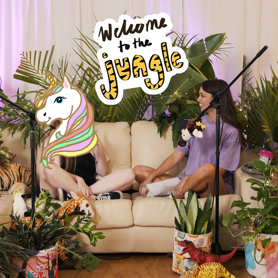brittany garbutt founder of pretzel with amberley lobo on set of welcome to the jungle podcast