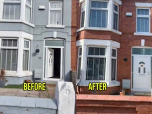 Paint Removal - Victorian Terrace Brickwork Birkenhead/Liverpool