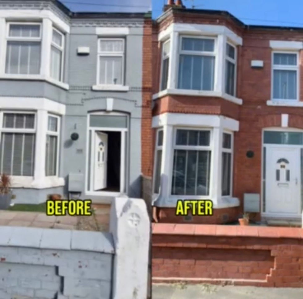 Paint Removal - Victorian Terrace Brickwork Birkenhead/Liverpool