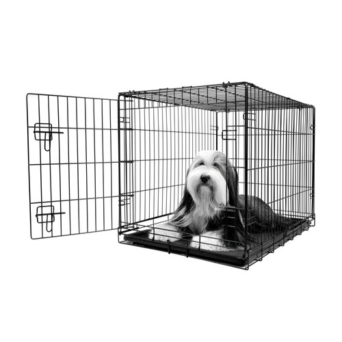 Dogit Single Door Metal Dog Crate Large Tropical Nursery
