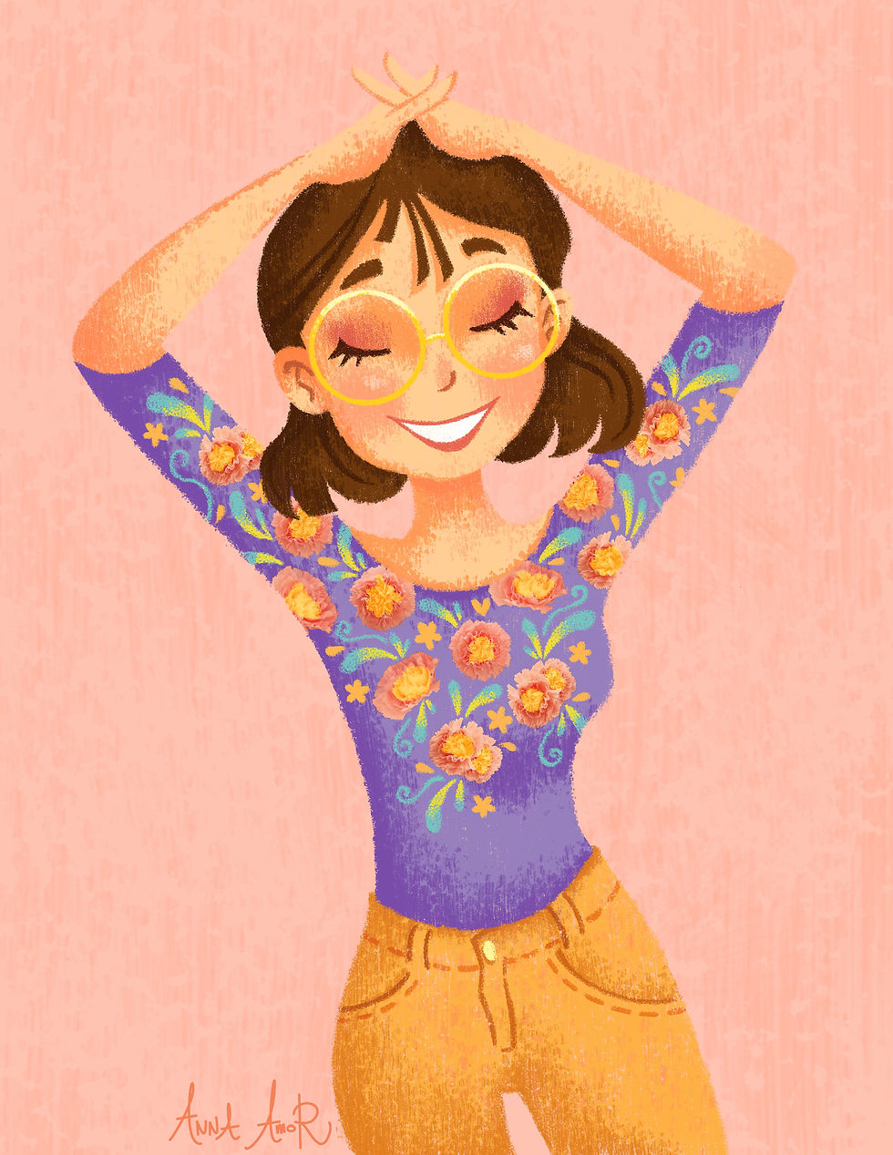 Illustration- Garden Girls_Apparel_Purple 1