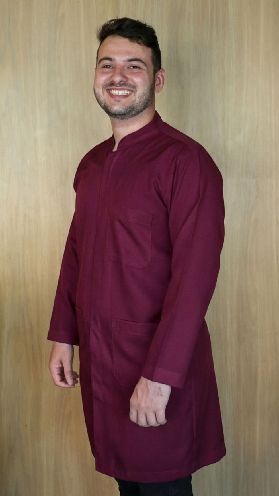 Miniatura: JALECO SOCIAL GOLA PADRE (COM BOTÕES)