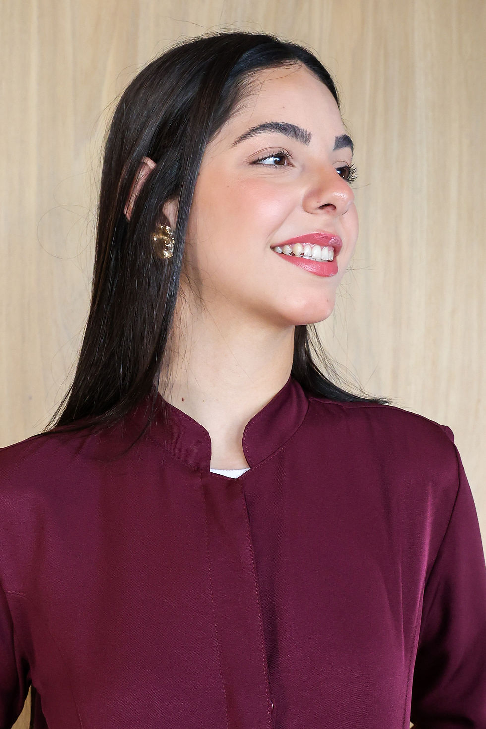 Miniatura: JALECO FEMININO II GOLA PADRE BORDÔ