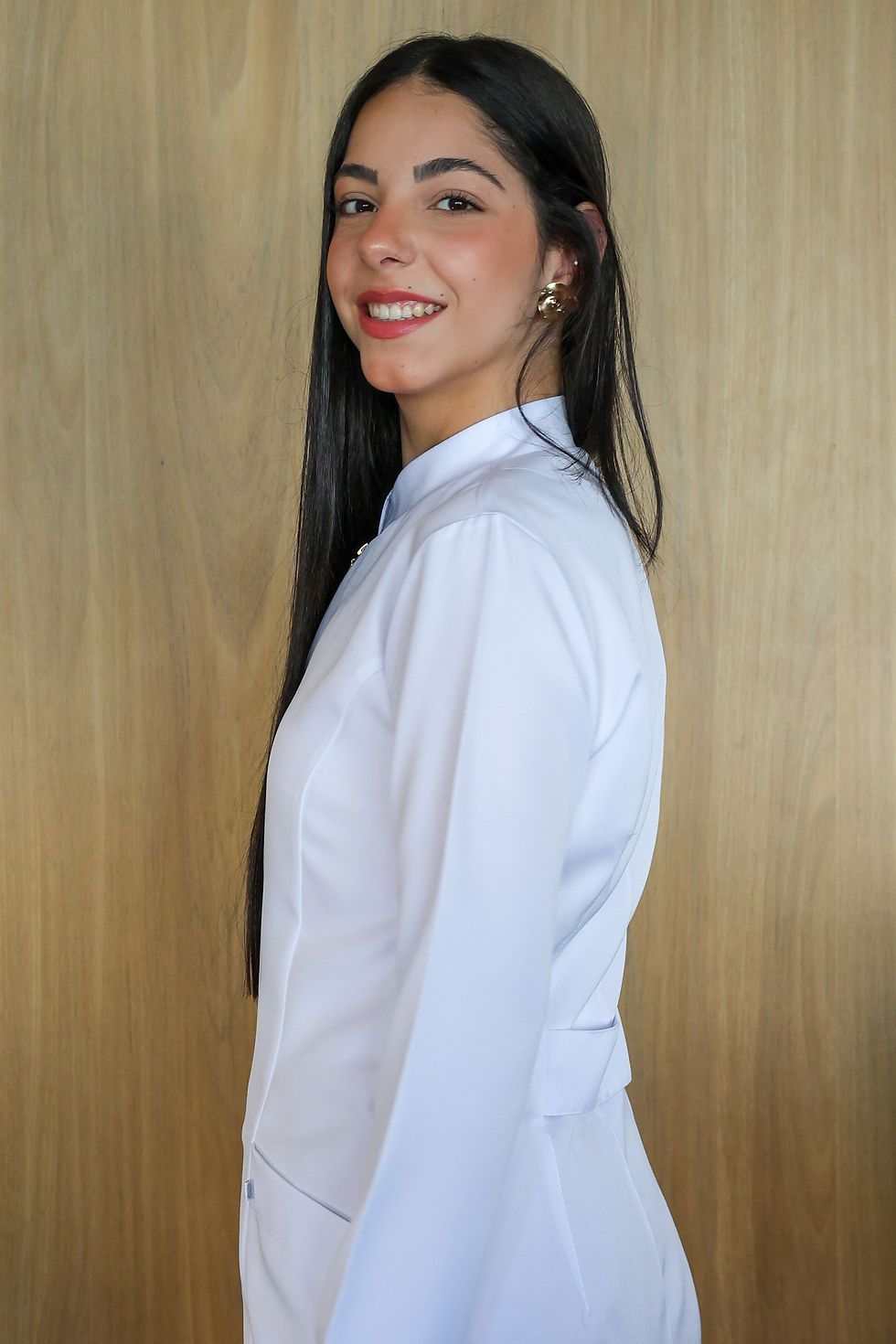 Miniatura: JALECO FEMININO GOLA PADRE COM ZÍPER 